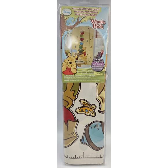 Disney Winnie The Pooh Growth Chart Easy Peel & Stick Wall Decals Kids Nursery - Picture 2 of 9